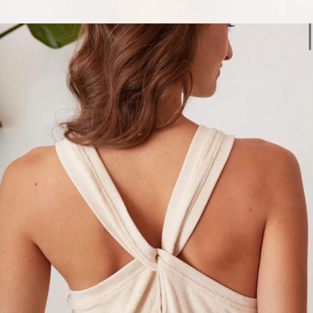 NWOT Terry Cloth Cream Jumpsuit - Picture 4 of 7